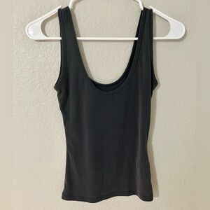 Abercrombie & Fitch Ribbed Tank Top Charcoal Size XS